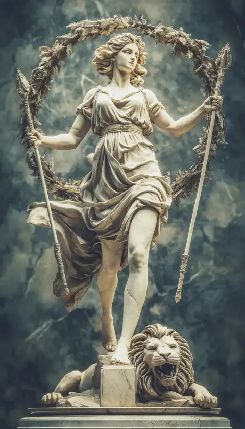 Victory Statue with Wands