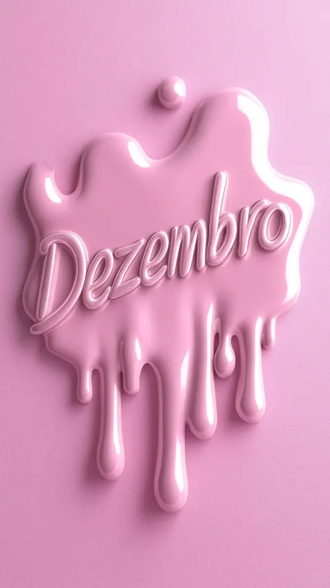Dripping Pink 3D Text
