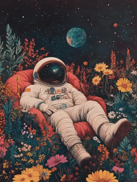Colorful Garden Spaceman