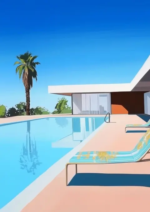 LA Poolside Illustration