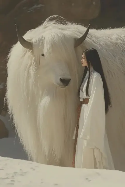 Chinese Model with Yak
