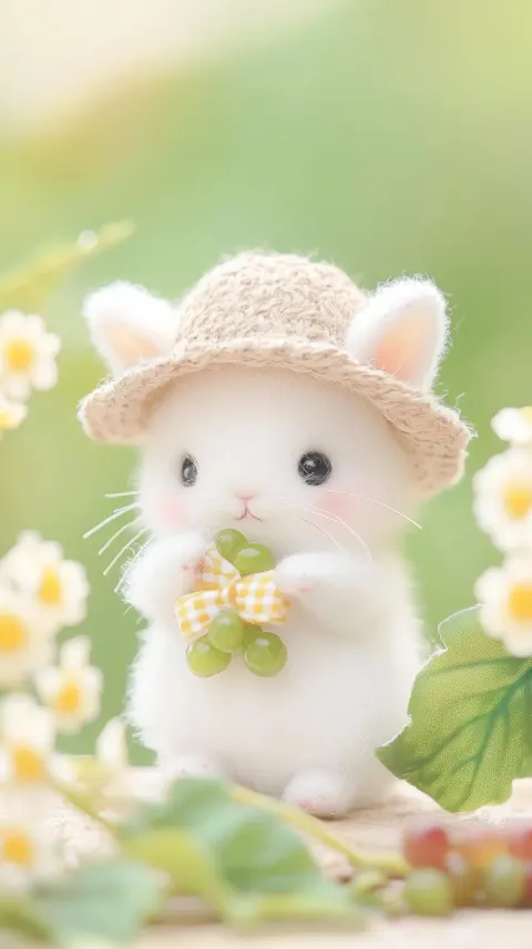 Miniature Rabbit with Mushrooms