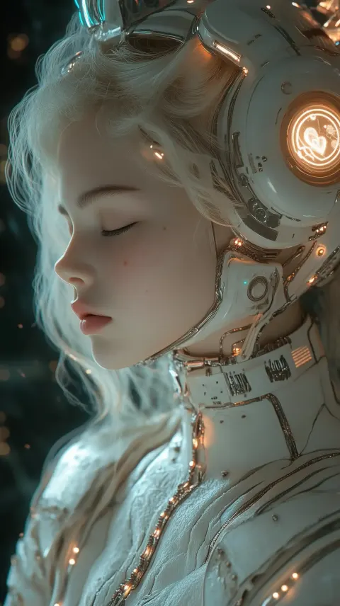 Digital Robot Fashion Portrait