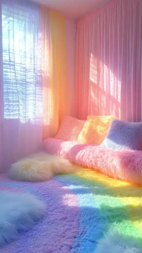 Pastel Rainbow Crochet Basement