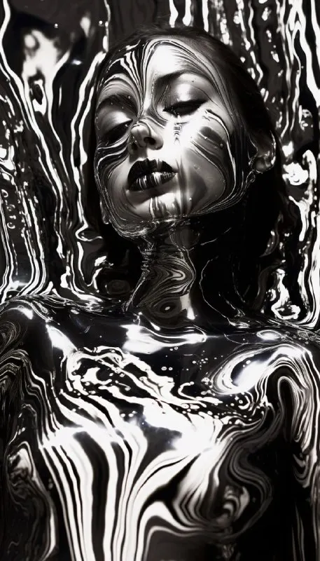 Chrome Yin Yang Beauty Queen Flamenco Glitter Art