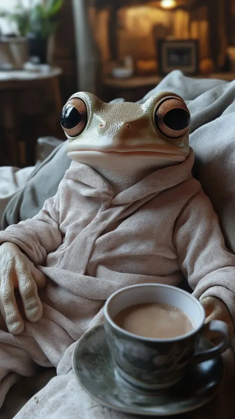 Sleepy Frog in Pajamas
