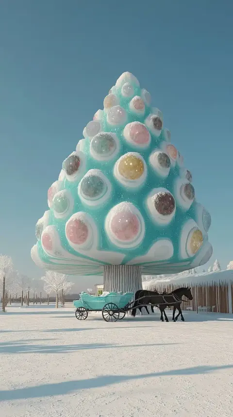 Frosted Geode House Scene