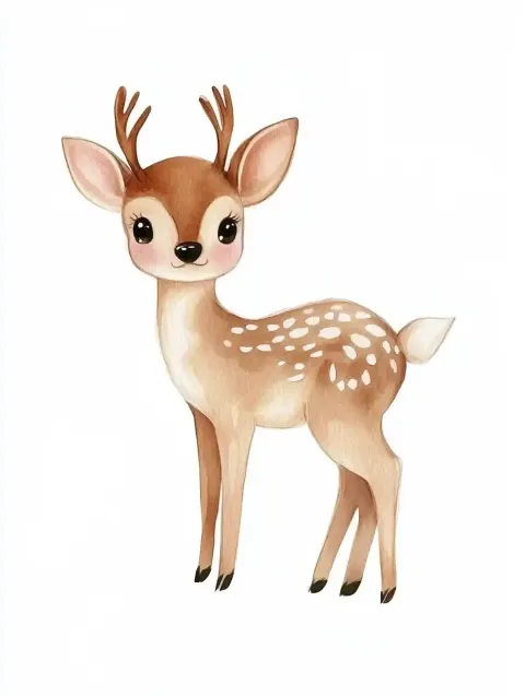 Pastel Baby Deer Watercolor