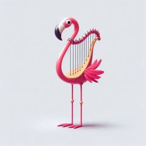 Flamingo Styled Musical Instrument Design