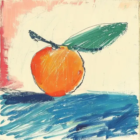 Orange Chaos Abstract Art