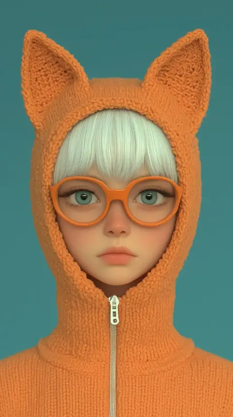 Vibrant AI Girl Portrait