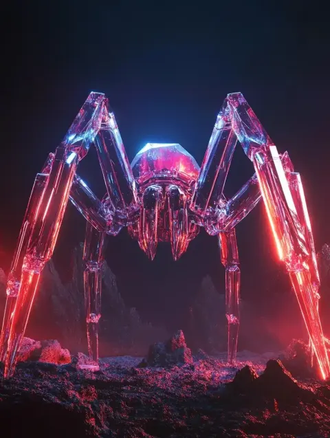 Techno-Blue Spider King