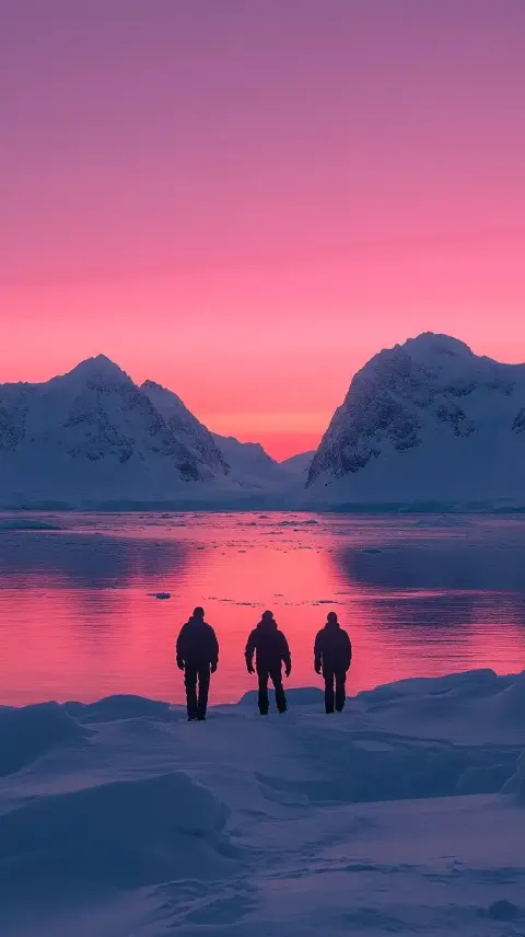 Minimalist Antarctic Dusk Photography