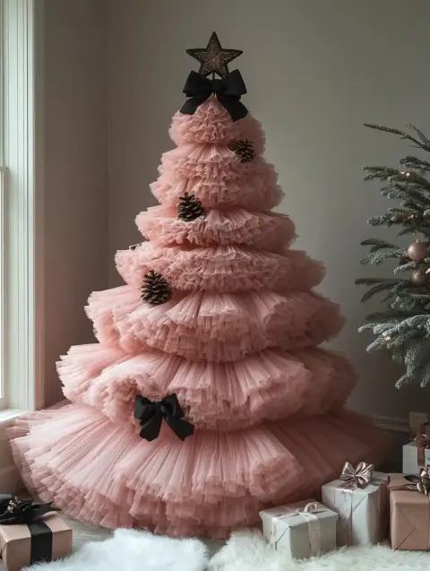 Tulle Christmas Tree Installation