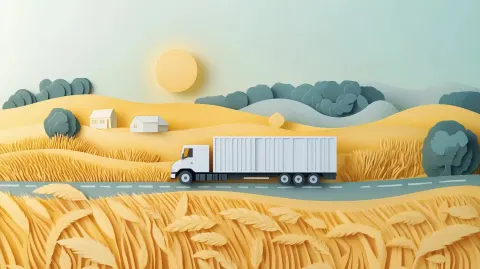 Whimsical Paper Cut Truck