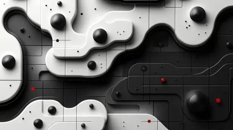 Monochrome Vector Encode Pattern