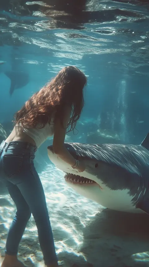 Underwater Shark Interaction