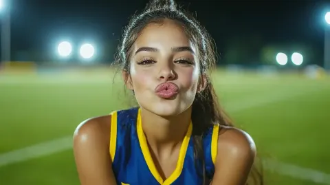 Cinematic Cheerleader Portrait