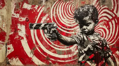 Banksy Mural Child and Gun