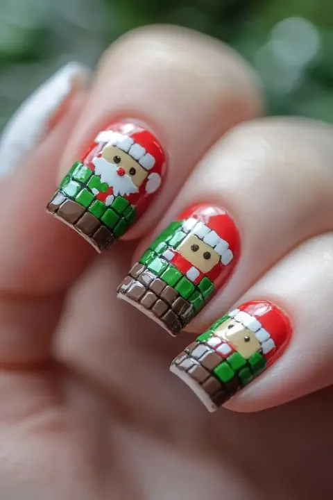 Hyper-Realistic Santa Manicure