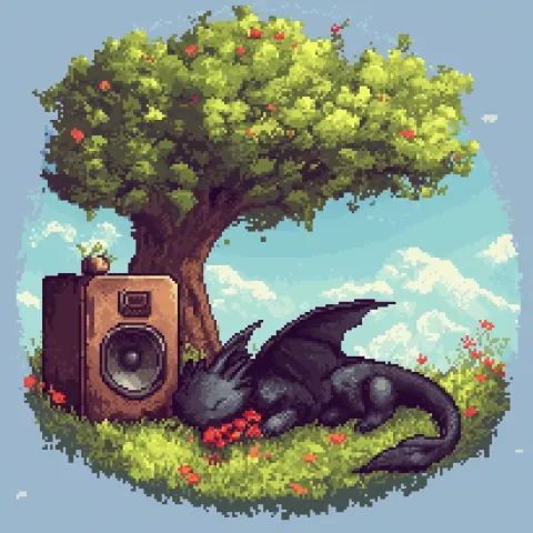 Pixel Art Dragon Logo