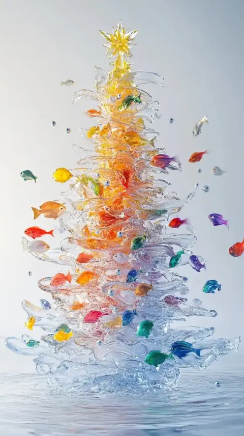 Glass Christmas Tree Illumination