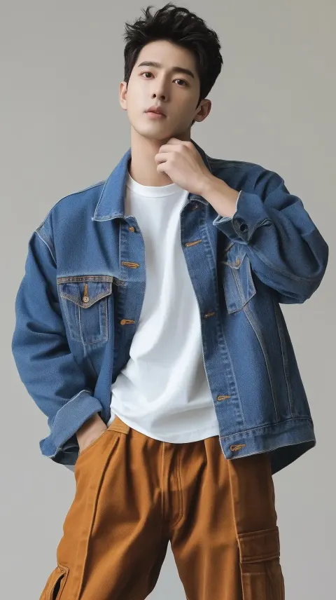 Korean Model in Oversized Jacket