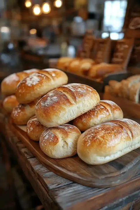 Photorealistic Artisan Bread Display