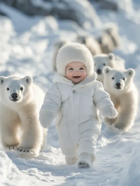 Surreal Arctic Baby Photography