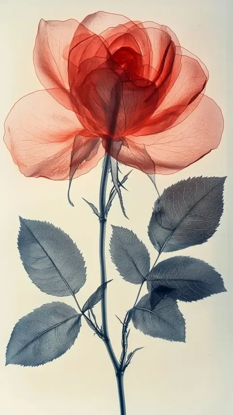 X-ray Roses with Pearls