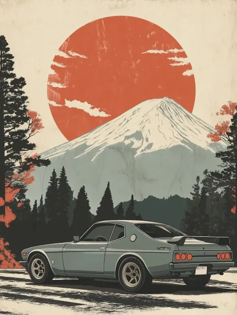Minimalist Nissan Hakosuka Mountains