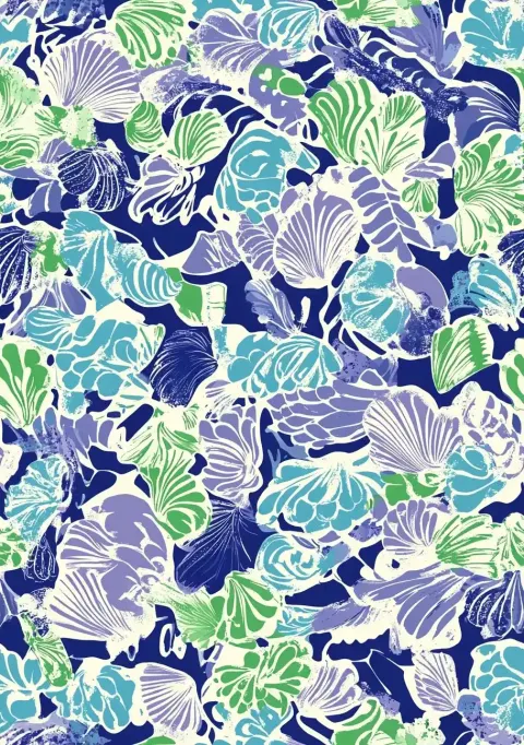 Seashell Pattern in Pastels