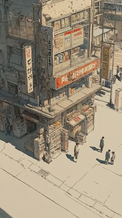 Minimalist Watercolor Architecture