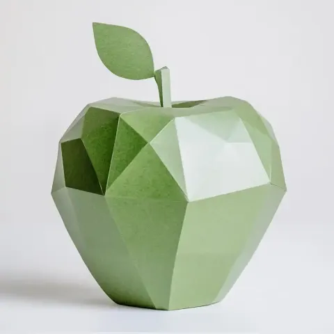 Paper Apple on White
