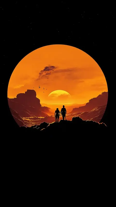Minimalistic Star Wars Scene