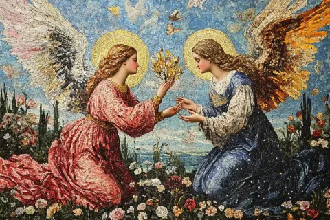 Prismatic Pointillism Annunciation