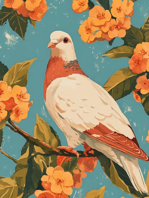 Summer Pigeon Magazine Illustration