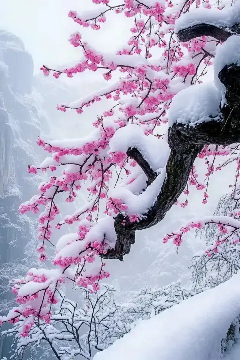 Plum Blossoms on Snow