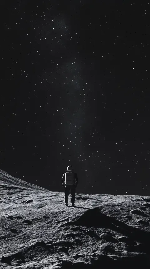 Astronaut on Moon Cosmic View