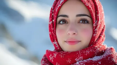 Elegant Hijab at Jungfraujoch