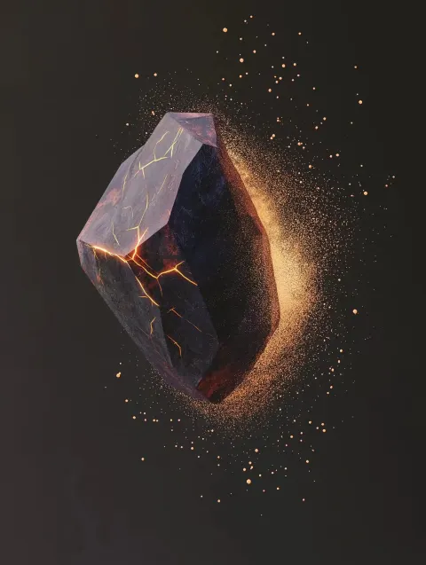 Floating Crystal in Space