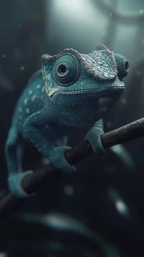 Hyper-Realistic Chameleon Portrait