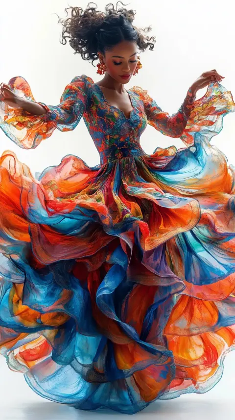 Colorful Dance Portrait