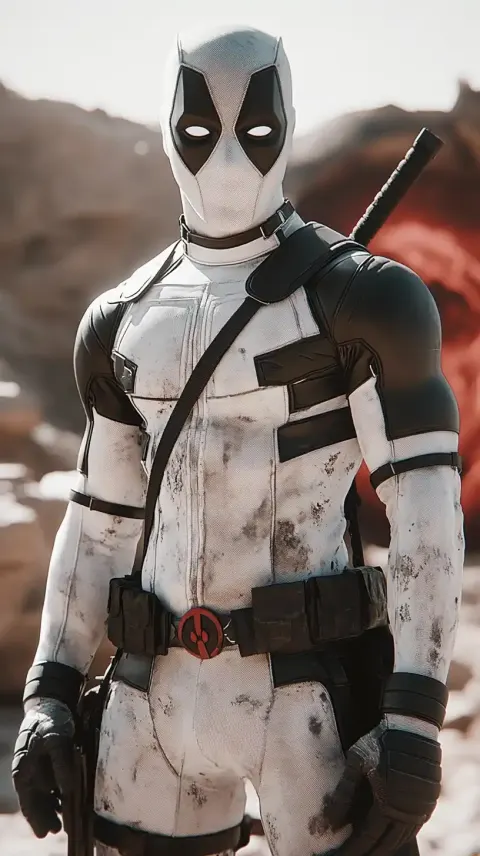 White Deadpool in Desert