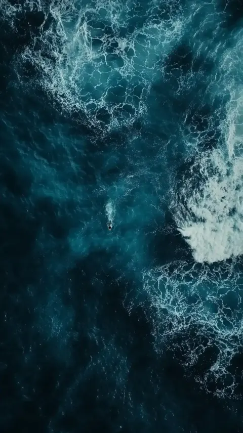 Hyper-Realistic Swimmer in Ocean