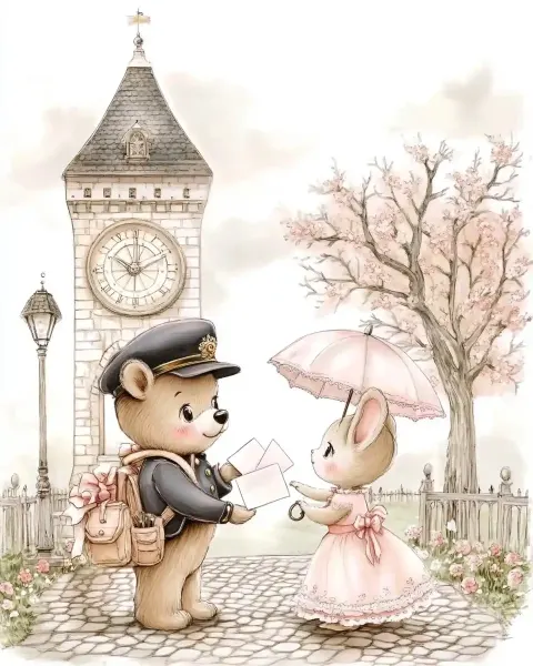 Bear Postman by Clock Tower