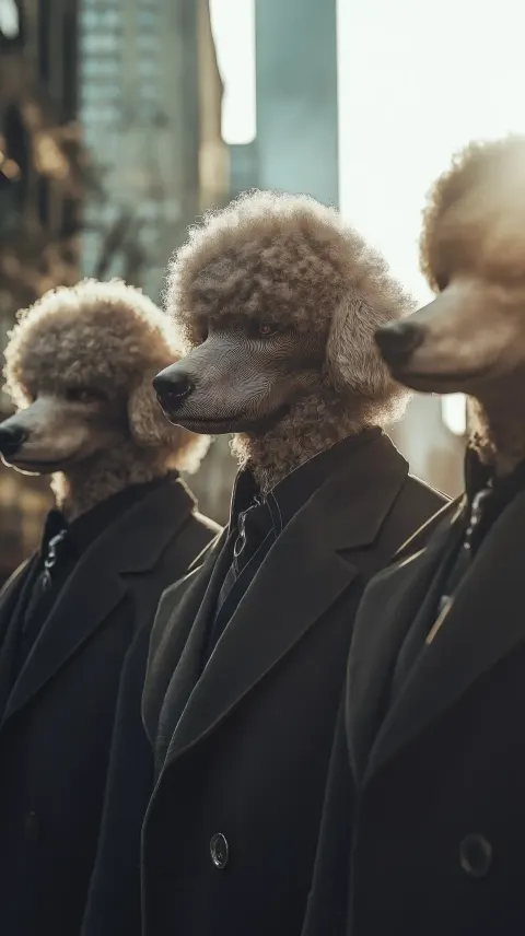 Poodle-Faced Figures in Fashion