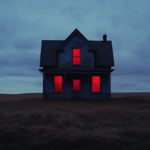 Horror Film Abandoned House Dusk