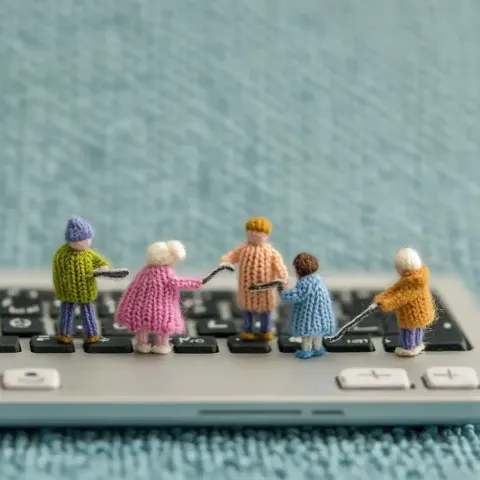 Knitted Miniature Cleaners Keyboard