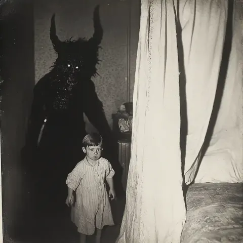 Creepy Child in Shadows
